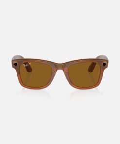 Alternative view of Розумні окуляри Ray-Ban Meta Wayfarer Shiny Caramel/Polar Brown L-XL (RW4008 67068353) OPEN BOX