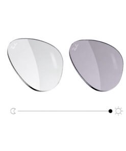Змінні лінзи для розумних окулярів Ray-Ban Meta Wayfarer RW4008 53мм фотохромні, прозорий у світло-сірий з логотипами RB Copy