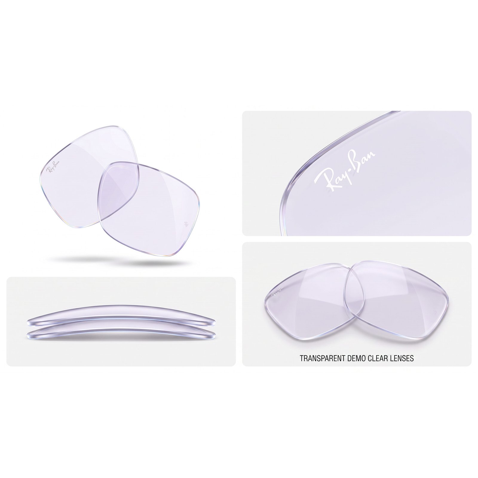 Змінні лінзи Ray-Ban Meta Wayfarer RW4006, RW4012 Demo Clear, 50мм, демо прозорі, Оригінал OEM 2 Змінні лінзи Ray-Ban Meta Wayfarer RW4006, RW4012 Demo Clear, 50мм, демо прозорі, Оригінал OEM - Зображення 2