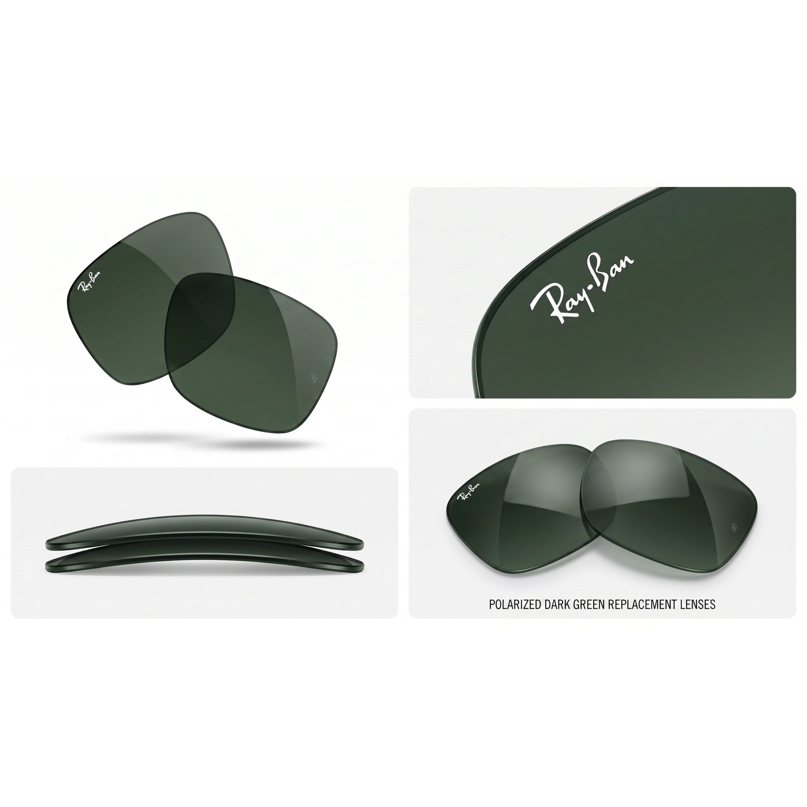 Змінні лінзи Ray-Ban Meta Wayfarer RW4008, RW4012 G15 Green, 53мм, темно-зелені, Оригінал OEM 2 Змінні лінзи Ray-Ban Meta Wayfarer RW4008, RW4012 G15 Green, 53мм, темно-зелені, Оригінал OEM - Зображення 2