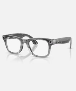 Alternative view of Розумні окуляри Ray-Ban Meta Wayfarer Gen 2 Shiny Transparent Grey/Transitions Sapphire S-M Limited Edition (RW4012 6840MF50) OPEN BOX